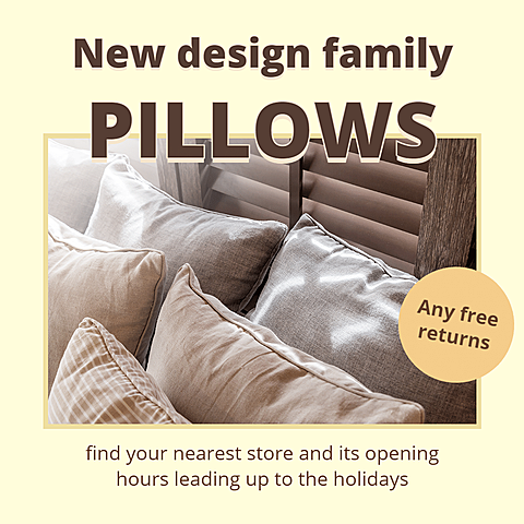 New Design Family Pillows Promo Ecommerce Product Image