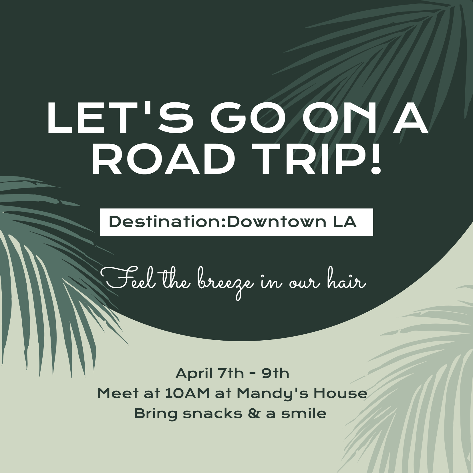 Road Trip Theme Invitation Letter