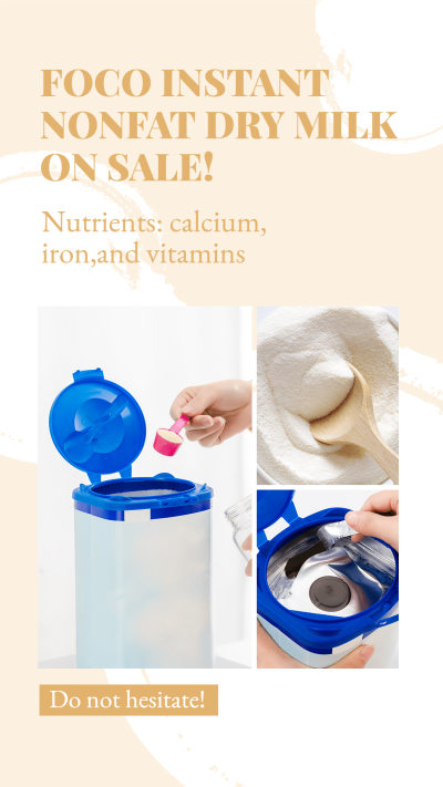 Powdered Milk Promotion Template Fashion Simple Style Instagram Post
