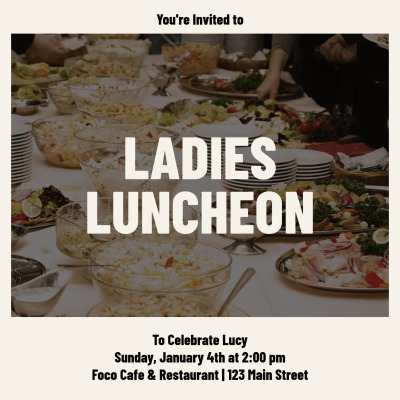 Ladies Luncheon Invitation Letter