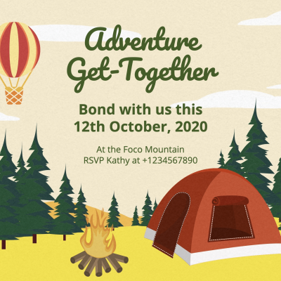 Hiking Adventure in Mountain Invitation Letter