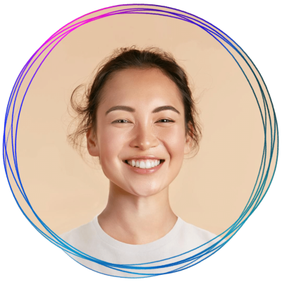 Simple Colorful Gradual Change Circle Frame Head Portrait Template Poster Instagram Post Profile
