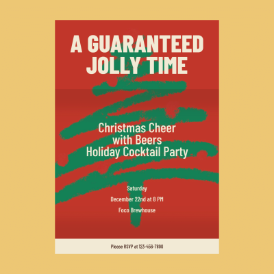 Poster Style Christmas Party Invitation Letter