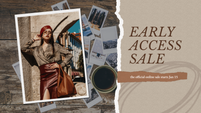 Literary Women's Wear Spring New Arrival Display Facebook Cover