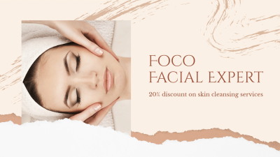 Simple Literary Skin Cleaning Services New Year Discount Facebook Cover