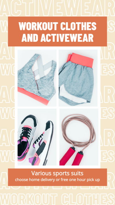 Sport Clothing Template Fashion Simple Style Poster Ecommerce Story