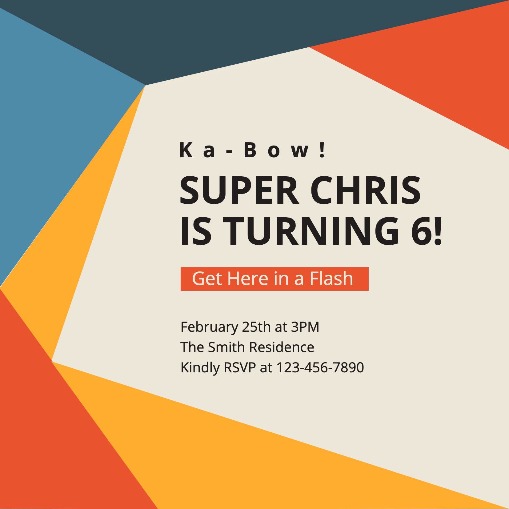 Super Hero Theme Invitation Template Simple Fashion Style Letter