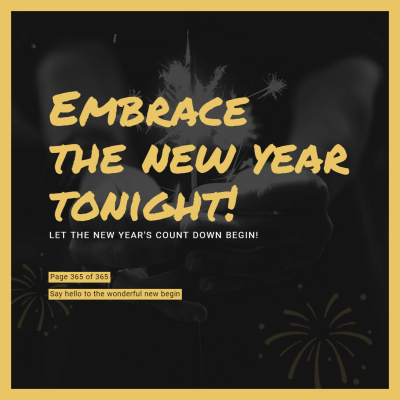 New Year Count Down Template Simple Fashion Style Poster
