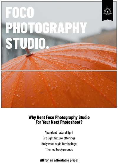 Literary Umbrella Element Photography Service Introduction Propaganda Flyer