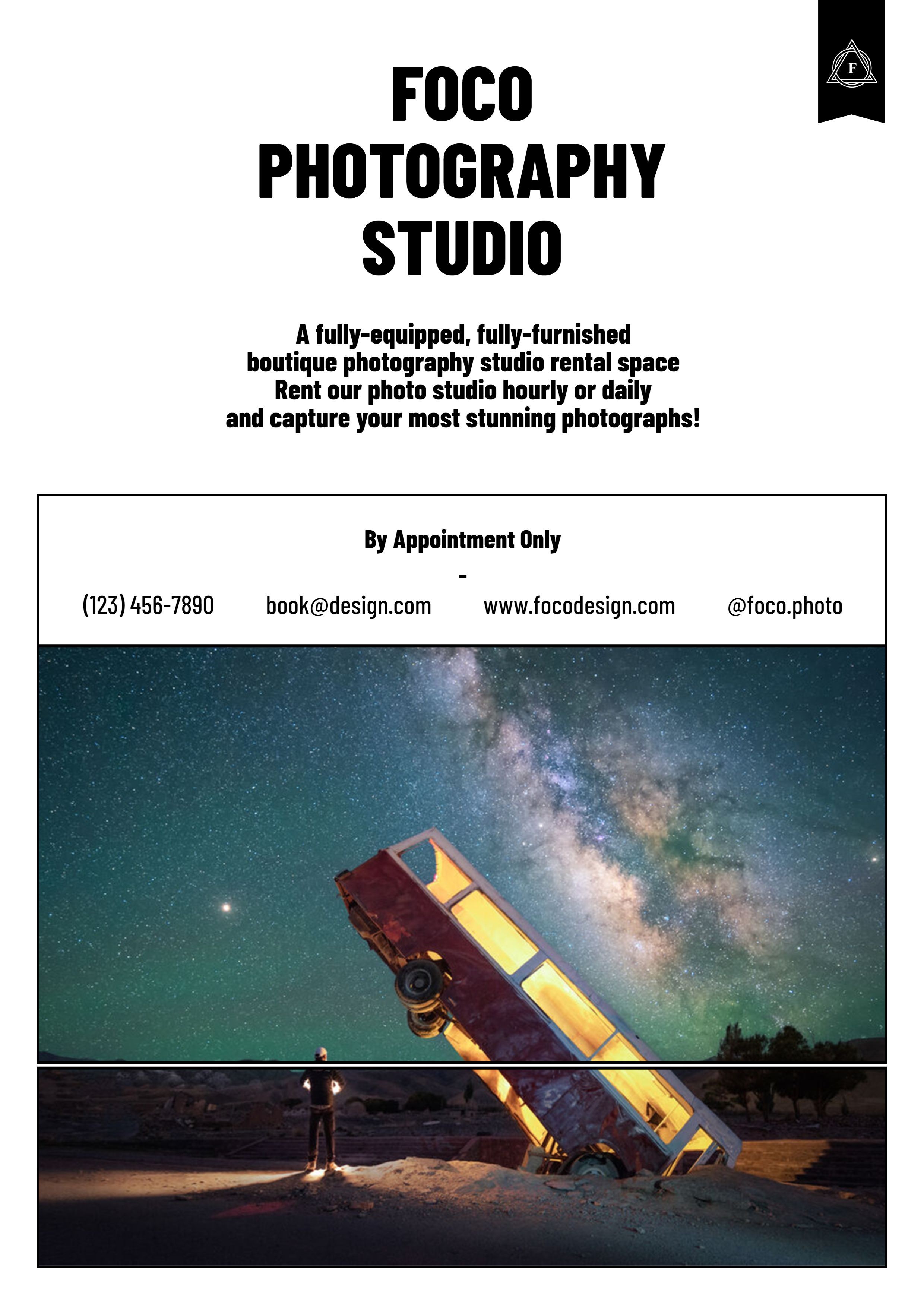 Photography Studio Service Introduction Propaganda Flyer