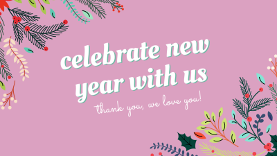 Creative New Year Greeting Facebook Cover
