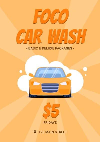 Car Wash Service Propagating Poster