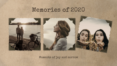 Retro Style Annual Review Life Record Photos Display Facebook Cover