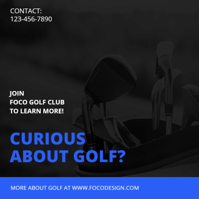 Simple Fashion Golf Studio Introduction Instagram Post