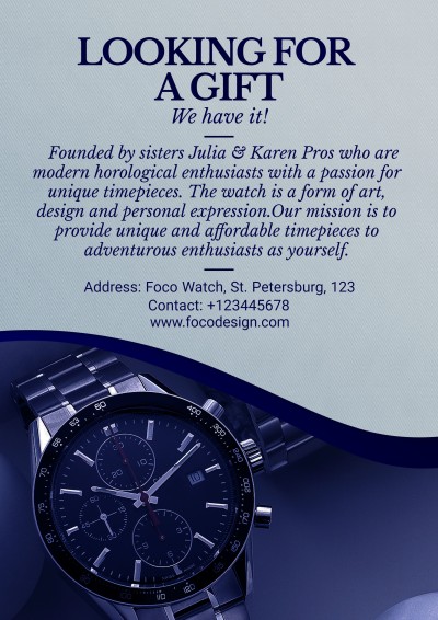 Electronics Watches New Arrival Promotion Flyer