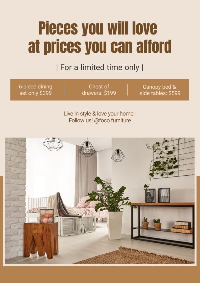 Home Store Furniture Products Propaganda Flyer