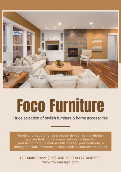 Home Shop Accessories Furniture Products Propaganda Flyer