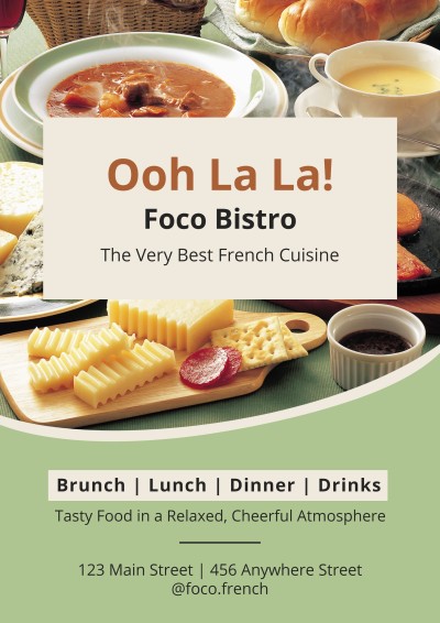 French Restaurant Delicacy Propaganda Flyer