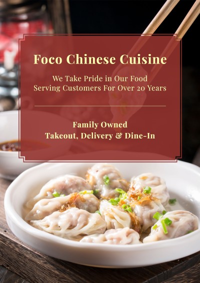 Chinese Cuisine Delicacy Propaganda Flyer