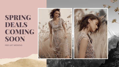 Spring Deals Coming Template Promotion Facebook Cover