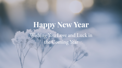 Simple Literary New Year Greeting Facebook Cover