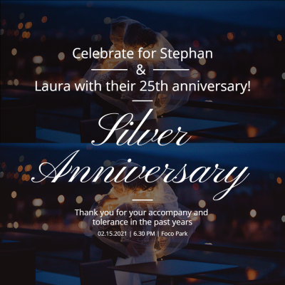 Literary Wedding Anniversary Party Invitation Instagram Post