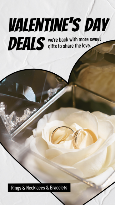 Valentine's Day Jewelry Accessories Couple's Ring Gift Promo Ecommerce Story 预览效果