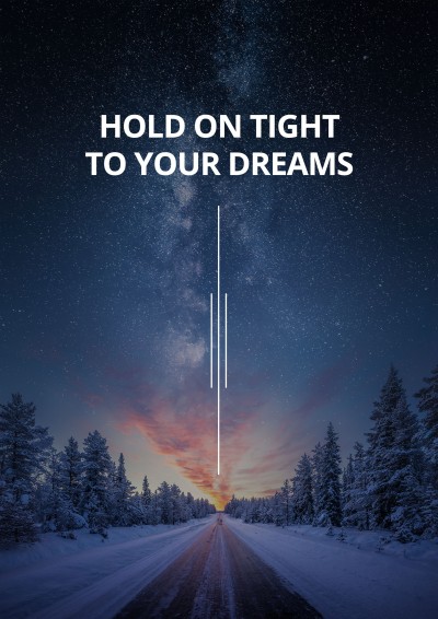 Hold on to Dreams Positive Poster