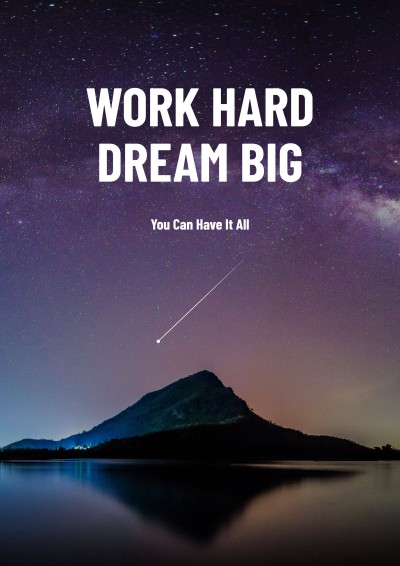 Words Adhere To Dreams Template Promotion Poster 