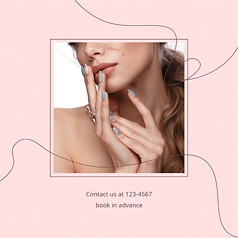 Nail Art Salon Promotion Template Fashion Simple Style Poster Ecommerce Product