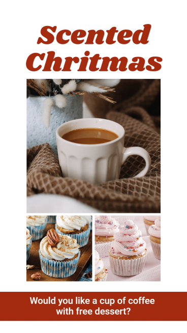 Christmas Desserts Cupcakes Promotion Ecommerce Story预览效果