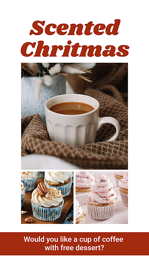 Christmas Desserts Cupcakes Promotion Ecommerce Story