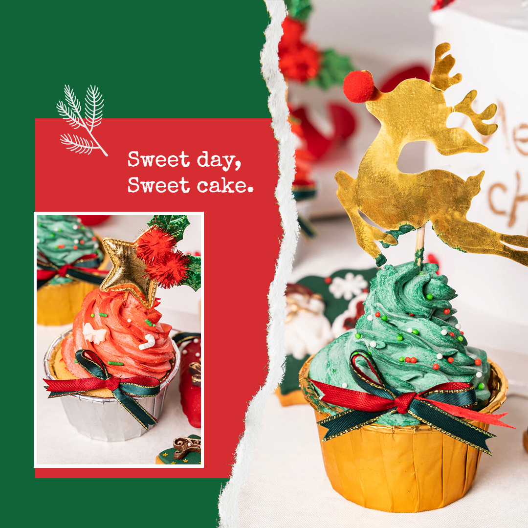Christmas Cookie Cupcakes Display Promo Ecommerce Product Image预览效果
