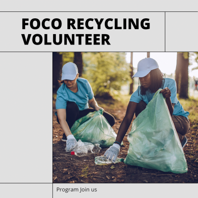 Simple Recycling Volunteer Invitation Propaganda Instagram Post