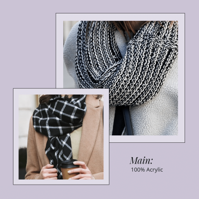 Fashion Square Frame Acrylic Scarf Instagram Post