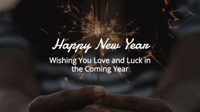 Literary Fieworks New Years Greeting Text Facebook Cover