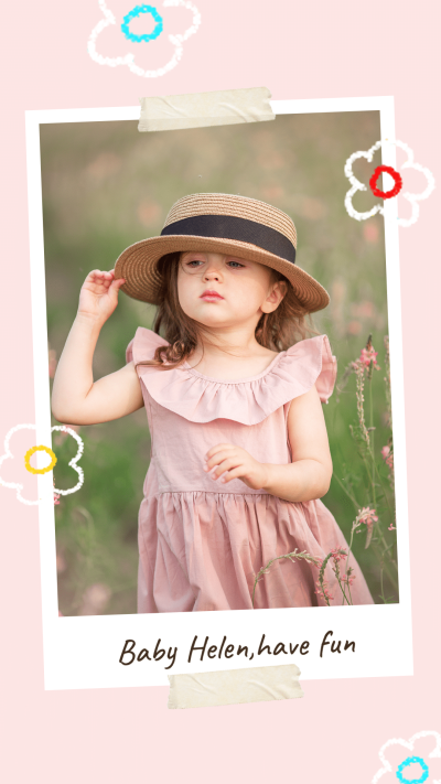 Wish Happy To Children Photo Template Poster Instagram Story