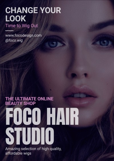 Wig Hair Studio Products Promotion Flyer