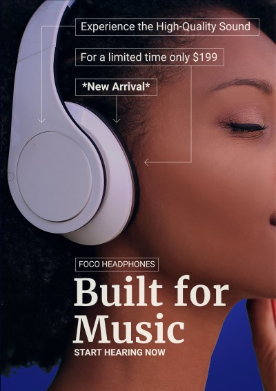 Headphones New Arrival Propagating Poster