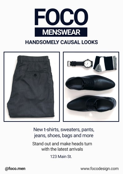 Men's Wear Apparels New Arrivals Propaganda Flyer