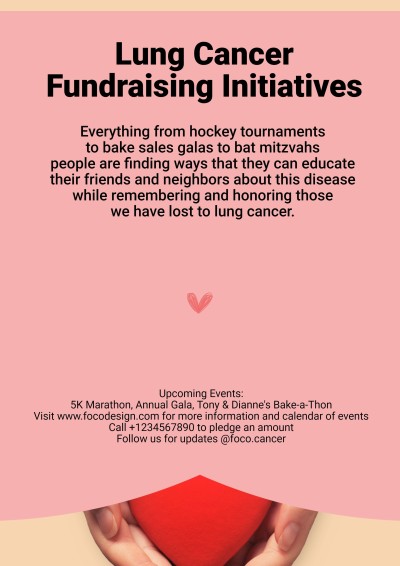 Lung Cancer Fundraising Initiatives Propaganda Flyer
