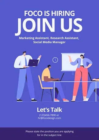 Internet Company Recruitment Advertisement Poster Linkedln Post