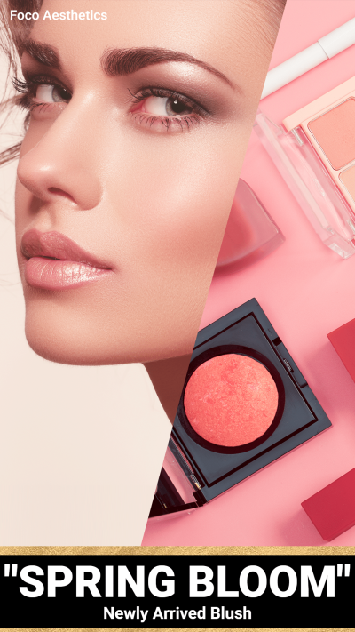 Black Rectangle Element Fashion Powder Blusher New Arrival Ecommerce Story
