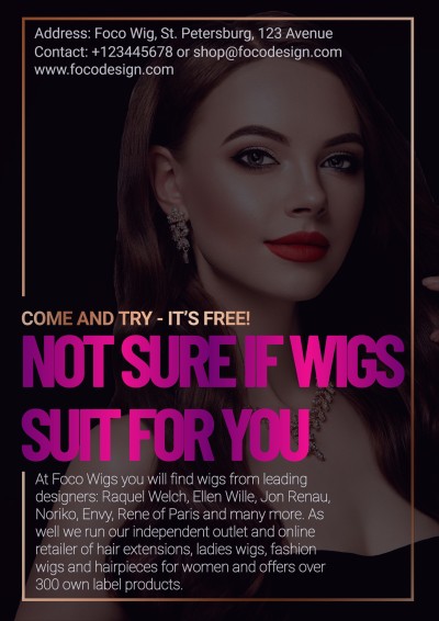 Wig Products New Arrivals Propaganda Flyer