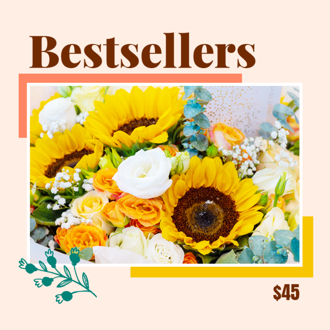 Fresh Style Bouquets Sale Ecommerce Product Image预览效果
