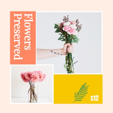 Fresh Style Flower Preserved Promo Ecommerce Product Image