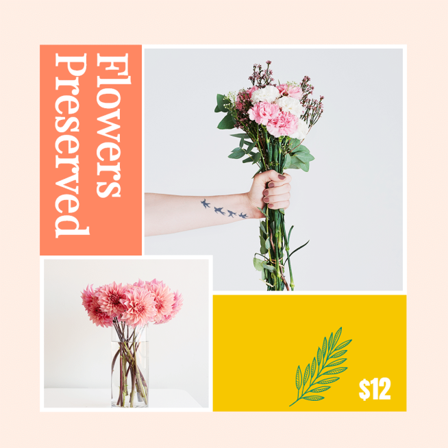 Fresh Style Flower Preserved Promo Ecommerce Product Image预览效果