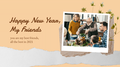 New Year Party Photo Display Template Facebook Cover