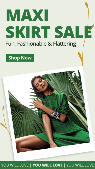 Skirt Sale Display Template Poster Ecommerce Story