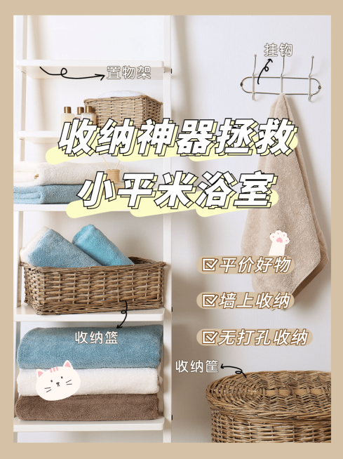 小红书种草浴室收纳产品展示预览效果